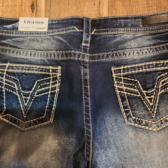 Vigoss Heritage Fit High Rise Straight Jeans - Picture 6 of 10